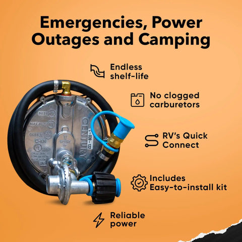 Honda EU2000i Propane And Gas Dual Fuel Conversion Kit for portable generators with easy plug and play connection setup