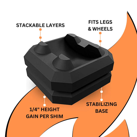 Quarter Inch Griddle Leveling Shims Kit Four Pack Leveler Tool For Precise Cooking And Even Heat On Griddle BBQ And Grill Accessories Professional Grade