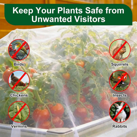 Garden Shield Net For Raised Beds, Bird Exclusion Mesh To Protect Vegetables Berries And Herbs from pests.