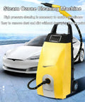 CUTPOIY 2500W High Pressure Steam Cleaner, 40s Fast Heating, 3.5L Portable Steamer with yellow and black design for car cleaning.