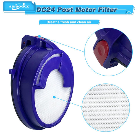 Close-up of DC24 post motor filter from No Fuss Easy Install Vacuum Filter Kit Replacement For DC24 Ball Vacuum Cleaner.
