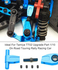 Beefed Up Adjustable Front and Rear Upper Arm Set for TT02 Chassis Aluminum Alloy Suspension Arms Upgrade Kit parts