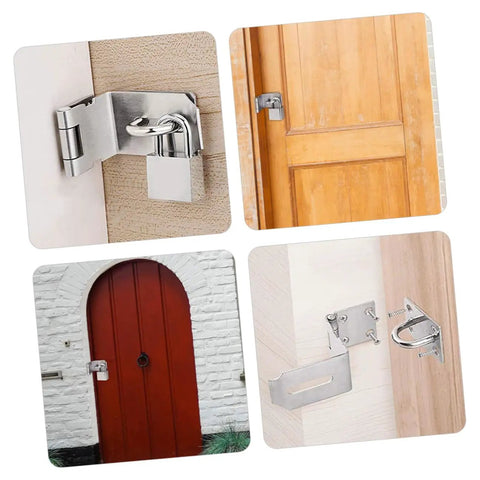 Heavy Duty 4 Inch Stainless Steel Barn Door Latch For Secure Pool Gate And Wooden Fence Install With Rock Solid 90 Degree Hasp Design