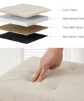 Foldable Storage Ottoman Bench With Padded Seat And Built In Chest end of bed foot rest stool layers illustration