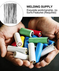 Top Tier Nickel Strip Welding Supply For Battery Spot Welding Tasks Comes In 100 Grams Pack with colorful lithium ion batteries.