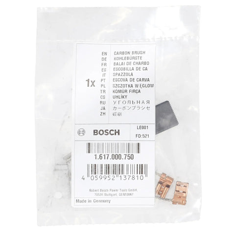 Straight Up Premium Carbon Brush Set For Pro Level Power Tools Exact Oem Part Number 1617000750 Made In Usa carbon brushes in packaging.
