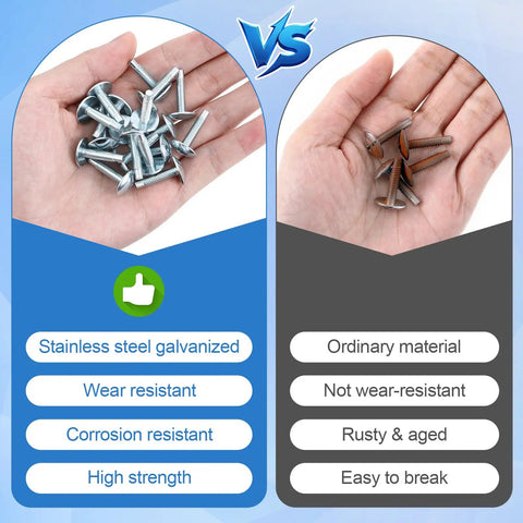 18 Pack Heavy Duty Silver Electrical Panel Screws For Square D Schneider Qo Homeline Siemens Murray Load Center Breaker Box hardware in hand.