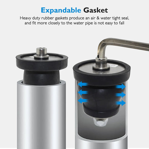 Expandable Mechanical Seal Cleanout Pipe Plug For Sewer Cap Cover No Nonsense Leakproof Twist Plug With Stainless Steel And Nitrile Rubber Heat Resistant Oil Resistant Anti Freeze Wear Resistant Heavy Duty expanding in pipe