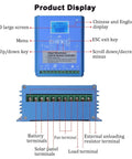 3000W MPPT Wind And Solar Hybrid Charge Controller For 12V Battery System with LCD display and terminal connections close-up