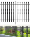 Heavy Duty 10 Panels Decorative Garden Fence With 32 Inch High Panels And 29 Inch Wide Each Rustproof Metal Square Tube No Dig Outdoor Dog Barrier