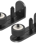2 Pack Sliding Barn Door Floor Guide Set With Quiet Bearing And Adjustable Rubber Rollers, Rustproof Aluminum