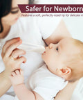 Mom Life Savior Colostrum Collector Kit 5 Ml 6 Piece Pack Breast Milk Gathering Cups being used by mom for newborn feeding.