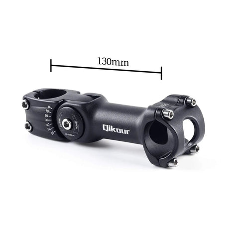 Adjustable Bike Stem 60 Degree 31.8mm Handlebar Fit For MTB And Road Bikes 28.6mm Steerer One Eighth Inch Standard 130mm Length