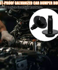Rock Solid M6 1.0 By 25Mm Hex Head Sems Bolts With 19.5Mm Washers 30 Pack shown during vehicle assembly in engine bay.