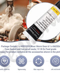 Heavy Duty Worm Gear Kit With Food Grade Grease And Gasket For Stand Mixers Replacement WPW10112253 components with grease tube