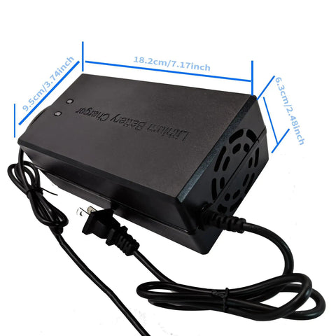 54.6V 4A Fast Universal Li-Ion Scooter Battery Charger For 13S 48V Packs, 100-240V AC Input, 3-Prong XLR 3-Pin Connector, One Battery At A Time Fast Charge, Safe 54.6V Output, Compatible With Most 13S E-Scooters