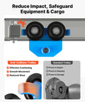 One Ton Manual Trolley With Dual Wheel Push Beam For I Beam And H Beam Adjustable Width showing anti-collision features