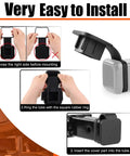 Step-by-step guide showing installation of 2 Inch Trailer Hitch Cover Plug Cap For Universal 2x2 Receiver Tubes for trucks and SUVs.