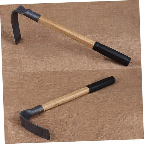 Heavy Duty Pro Grade Metal Garden Hoe Set For Weeding And Planting Lightweight Steel Hand Hoe with Wooden Handle