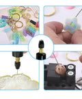 Image showcasing the 233 Piece Craft Toolkit Featuring Electric Hand Drill And Precision Bits For Resin Art And Keychain Making.