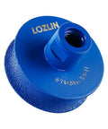 3 Inch Diamond Grinding Wheel Five Eighth To Eleven Thread U Shaped Stone Polishing Tool For Angle Grinders, blue, 74 mm, wet dry use.