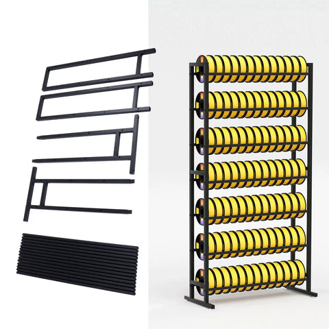 Heavy Duty 7 Tier 3D Printer Filament Rack And Storage Shelves Badass Spool Holder With Space Saving Design Holds 84 Reels Plus Adjustable Feet For Garage Studio Workshop Setup Ready