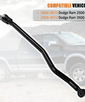 Dodge Ram Adjustable Front Track Bar for 2003-2013 0-3 Inch Lift 2WD 4WD Heavy Duty Panhard Bar Suspension Upgrade Restores Front Axle Alignment and Fixes Death Wobble, black steel