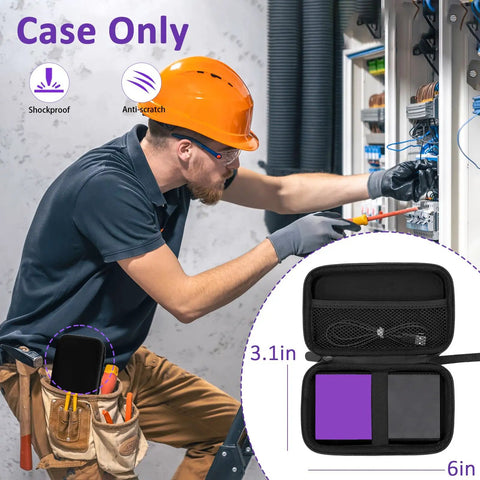 Kickass Hard Shell Case For Wall Scanner And Stud Finder With Shock Resistant Eva Armor Hella Secure Lock Heavy Duty Handle Strap Plus Handy Mesh Pocket Sweet Protective Cover Only