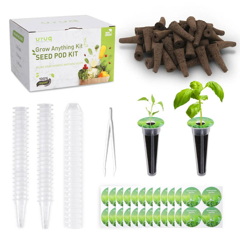 Indoor Hydroponics Grow Kit 180 Pieces With 45 Grow Sponges 45 Grow Baskets 45 Grow Domes 45 Pod Labels And Tweezers image