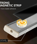 Close-up view of Under Cabinet Lights 10 LED Battery Powered Motion Sensor Closet Lights with strong magnetic strip.