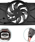 Engine Radiator Cooling Fan Without Control Module Fits Ford Focus Electric Se S 2012 2018 directly mounted with connector visible.