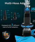 Diagram of multi-hose adapter for 2700GPH Submersible Pond Pump For Ponds, Fountains, Waterfalls And Hydroponics, UL Listed.
