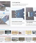 Instructions for Peel And Stick Rustic Wood Stone Slate Backsplash Tiles For Kitchen Waterproof And Heat Resistant 10 Sheet Pack