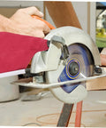 Solid 2 Piece Belt Sander Dust Collection Bags Built For 9401 Models Reusable Woodworking Dust Catcher attached to saw.