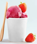 4 Oz Espresso Shot Cups Set 300 Pack White Mini Paper Cups For Coffee Tasting And Drink Samples with strawberry ice cream