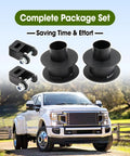 Ford F250 F350 Super Duty 4WD 2005-2023 2.5 Inch Front Leveling Kit With Steel Coil Spring Lift Spacers And Shock Mount Extenders