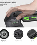Cordless Detail Sander Kit With 20V Battery And Charger Included, ergonomic design in use, soft rubber handle, close-up view