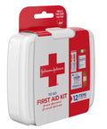 Grab And Go Mini First Aid Kit For Travel Emergency Wound Care With Adhesive Bandages Gauze Pads And Wipes For Purse Backpack Gym Bag Car Or Luggage 12 Count in white plastic case