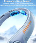 Portable Neck Fan Rechargeable Personal Cooling Gadget With 5000mAh Battery quiet bladeless wearable fan ergonomic design