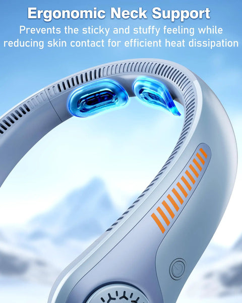 Portable Neck Fan Rechargeable Personal Cooling Gadget With 5000mAh Battery quiet bladeless wearable fan ergonomic design