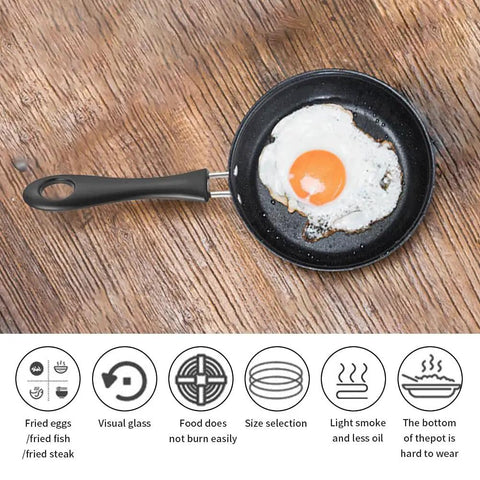 4.7 Inch Mini Nonstick Egg Pan For One Egg Frying Perfect Omelets And Pancakes On The Go Portable Camp Kitchen Pan with egg