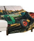 Farm Tractor Flannel Throw Blanket 60 By 80 Inches Extra Soft Cozy And Lightweight Plush Throw For Couch Bed Sofa