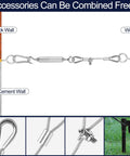 Built Tough One Eighth Inch Wire Rope Kit 236 Ft Stainless Steel Aircraft Cable With M5 Turnbuckles for versatile installations