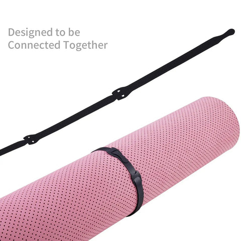 Black 100 Pack Reusable Cable Ties And Straps, 6 Inch By 0.47 Inch Thin Cord Organizers With Hook And Loop on rolled mat