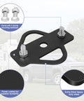 Dang Tough Heavy Duty Steel 3 Way Trailer Hitch Riser Drop Adapter with pin, showcasing sturdy mounting hardware and robust design.