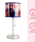 Batman Stick Lamp For Kids Room Metal Gray Table Lamp With Kid Friendly Batman Graphics And Soft Glow LED Ready Design Perfect Bedside Desk Or Playroom Decor Durable Metal Build featuring Frozen characters