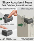 Built Different Rubber Bed Frame Corner Guards Set Of Four For Baby Proofing Nursery Edge Bumpers in shock absorbent foam demonstration.