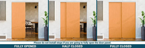 6 Foot Bypass Sliding Closet Door Track Kit For Double Doors With 72 Inch Rails installed in living room