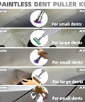 Paintless Car Dent Repair Tools Kit With Large Slide Puller And Dent Rods Crowbar For Easy Ding Fix Auto Body Dent Lifter Set