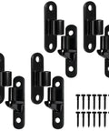 Beefy Heavy Duty Gate Hinges For Metal And Wood Fences, 304 Stainless Steel Construction, 600 LB Capacity, 4 Pack Black with screws